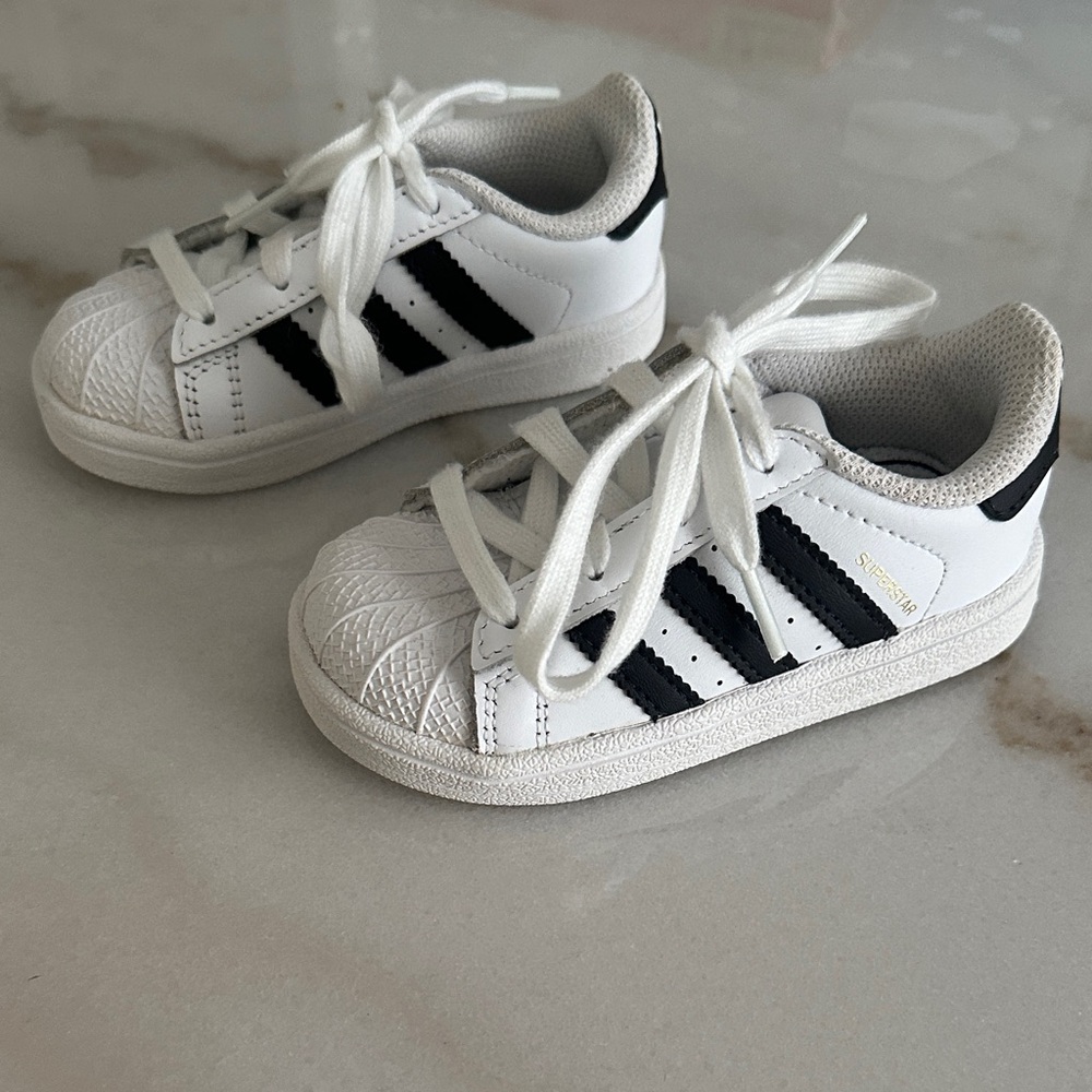 Adidas baby Sneakers White with Black Stripes